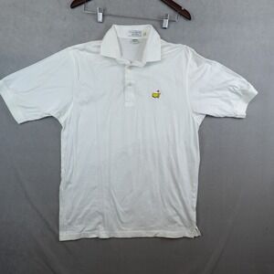 Masters Augusta National Polo Shirt L Golf Shop Slazenger Men White Short Sleeve
